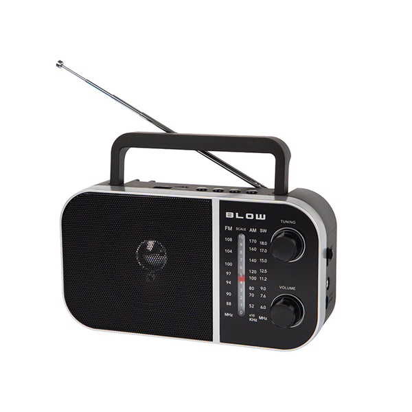 Tragbares analoges Radio AM/FM RA6 batterie- und netzbetriebener Blow
