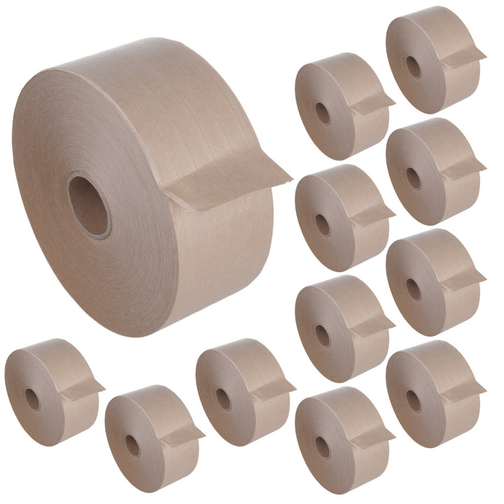 12x 70mmx150m wasseraktiviertes verstärktes Papierband Green BLue  GB8150