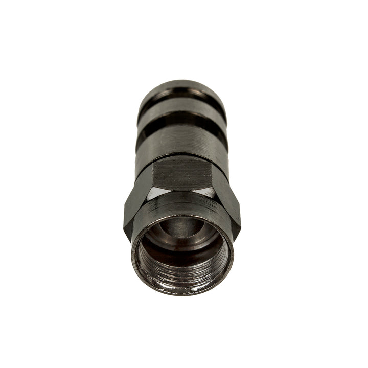 Maclean, F-Kompressionsstecker, RG-6, Professional, Nickel, Schwarz, MCTV-916, 10 Stück