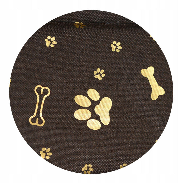 Prestige Hundebett Hundematte Haltbare wasserdichte Hundematratze mit einem Muster aus goldenen Knochen in Braun (120x80cm)