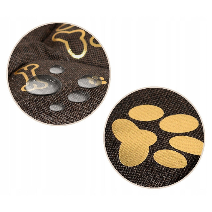 Prestige Hundebett Hundematte Haltbare wasserdichte Hundematratze mit einem Muster aus goldenen Knochen in Braun (120x80cm)