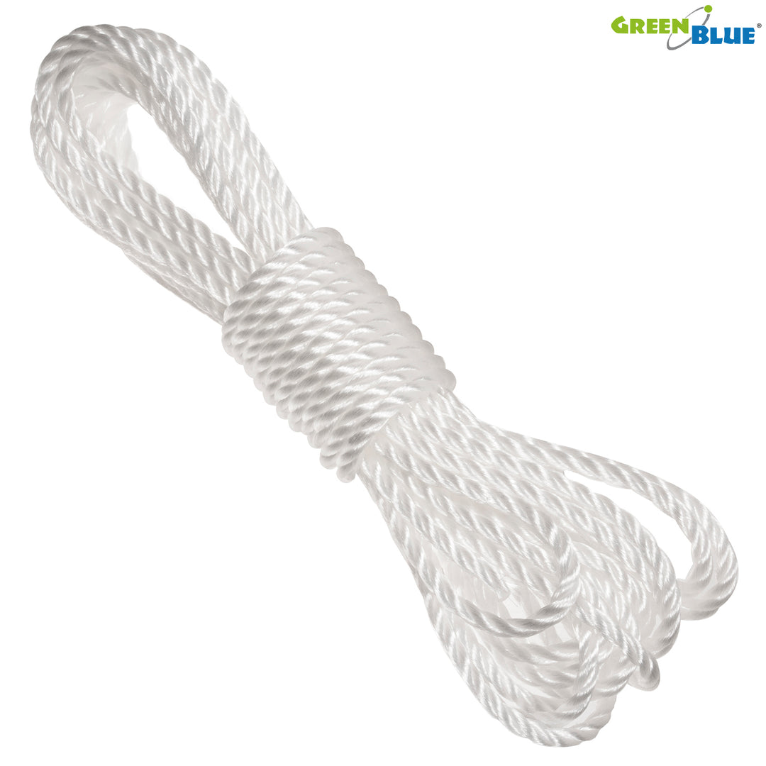 GreenBlue UV-Gartensegel, Polyester, 5m quadratisch, cremefarben + Montagesatz