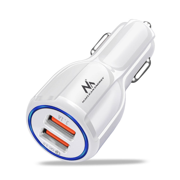 Maclean Autoladegerät, Qualcomm Quick Charge, QC 3.0 - 5V/3A, 9V/1.8A, 12V/1.6A, 5V/3.1A Buchse mit USB Typ-C Kabel