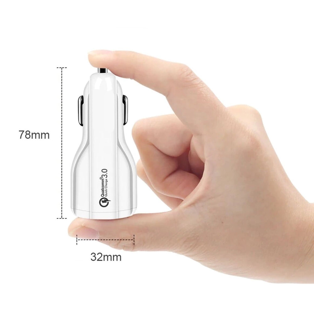 Maclean Autoladegerät, Qualcomm Quick Charge, QC 3.0 - 5V/3A, 9V/1.8A, 12V/1.6A, 5V/3.1A Buchse mit USB Typ-C Kabel