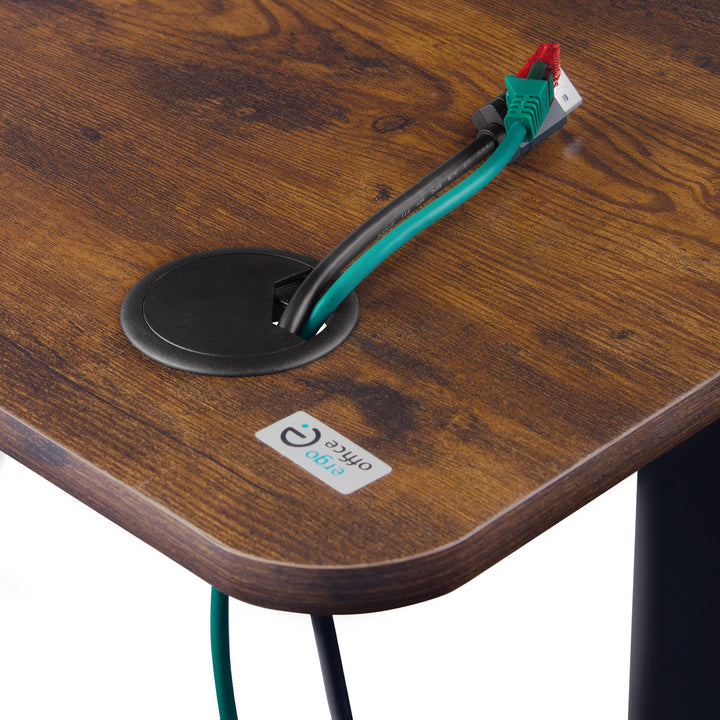 Schreibtisch Ergo Office elektrisch höhenverstellbar, für Stehen und Sitzen, max Höhe 114cm, ER-451