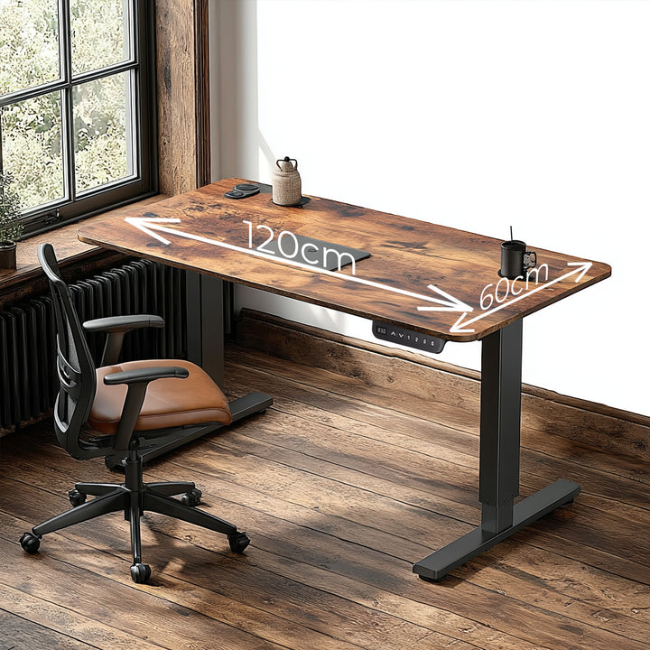 Schreibtisch Ergo Office elektrisch höhenverstellbar, für Stehen und Sitzen, max Höhe 114cm, ER-451