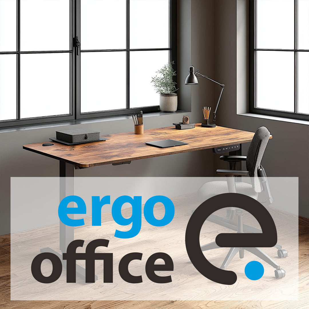 Schreibtisch Ergo Office elektrisch höhenverstellbar, für Stehen und Sitzen, max Höhe 114cm, ER-451