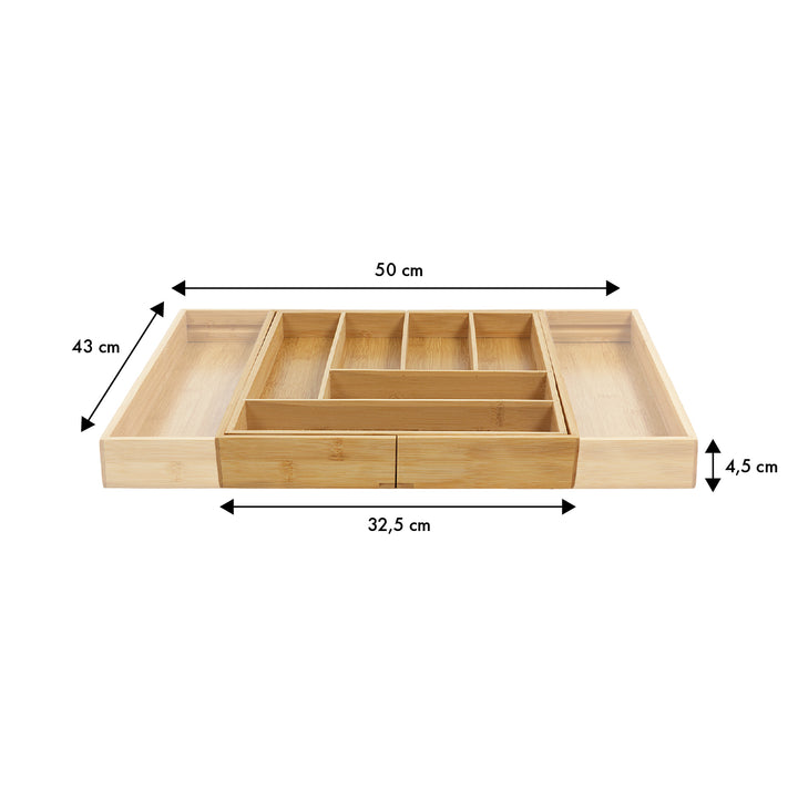 GreenBlue ausziehbarer Bambus-Besteckhalter, 325-500x430x45mm, GB379