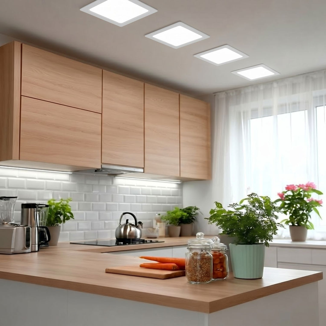 Maclean LED-Deckenpanel, Einbau SLIM, 18W, Neutralweiß 4000K, 170*170*26mm, 1900lm, MCE374 S