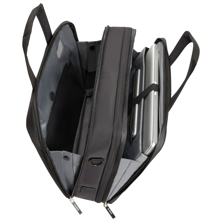 Samsonite Litepoint Bailhandle 15,6" Laptoptasche schwarz mit USB-Anschluss und reflektierendem Reißverschluss