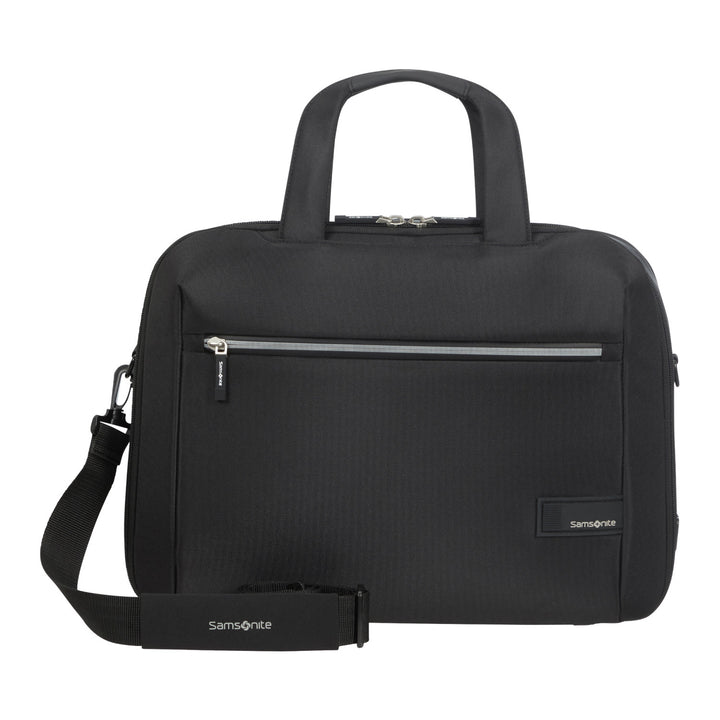 Samsonite Litepoint Bailhandle 15,6" Laptoptasche schwarz mit USB-Anschluss und reflektierendem Reißverschluss