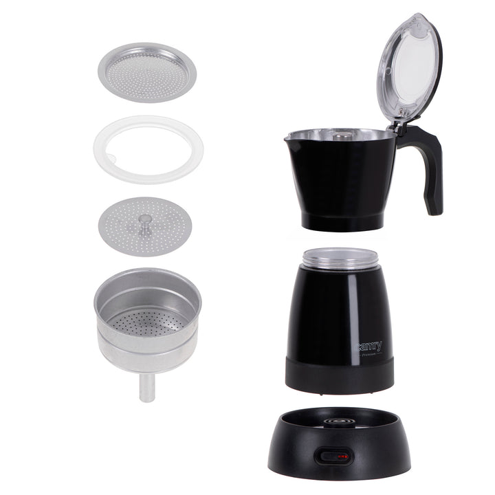 Moka Camry CR 4415B 300ml elektrische Kaffeemaschine für 6 Tassen Espresso
