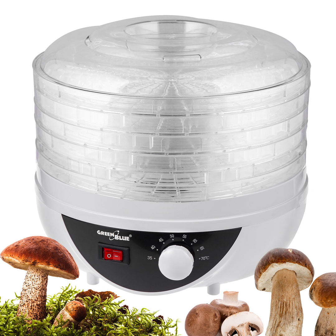 GreenBlue Pilz-, Gemüse- und Obsttrockner, 250 W Leistung - sehr leise, GB195 UK-Stecker