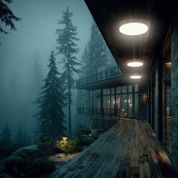 Maclean LED-Sensor-Deckenleuchte, Mikrowellensensor 5,8GHz, 4000K, 12W, 950lm, IP44, MCE347