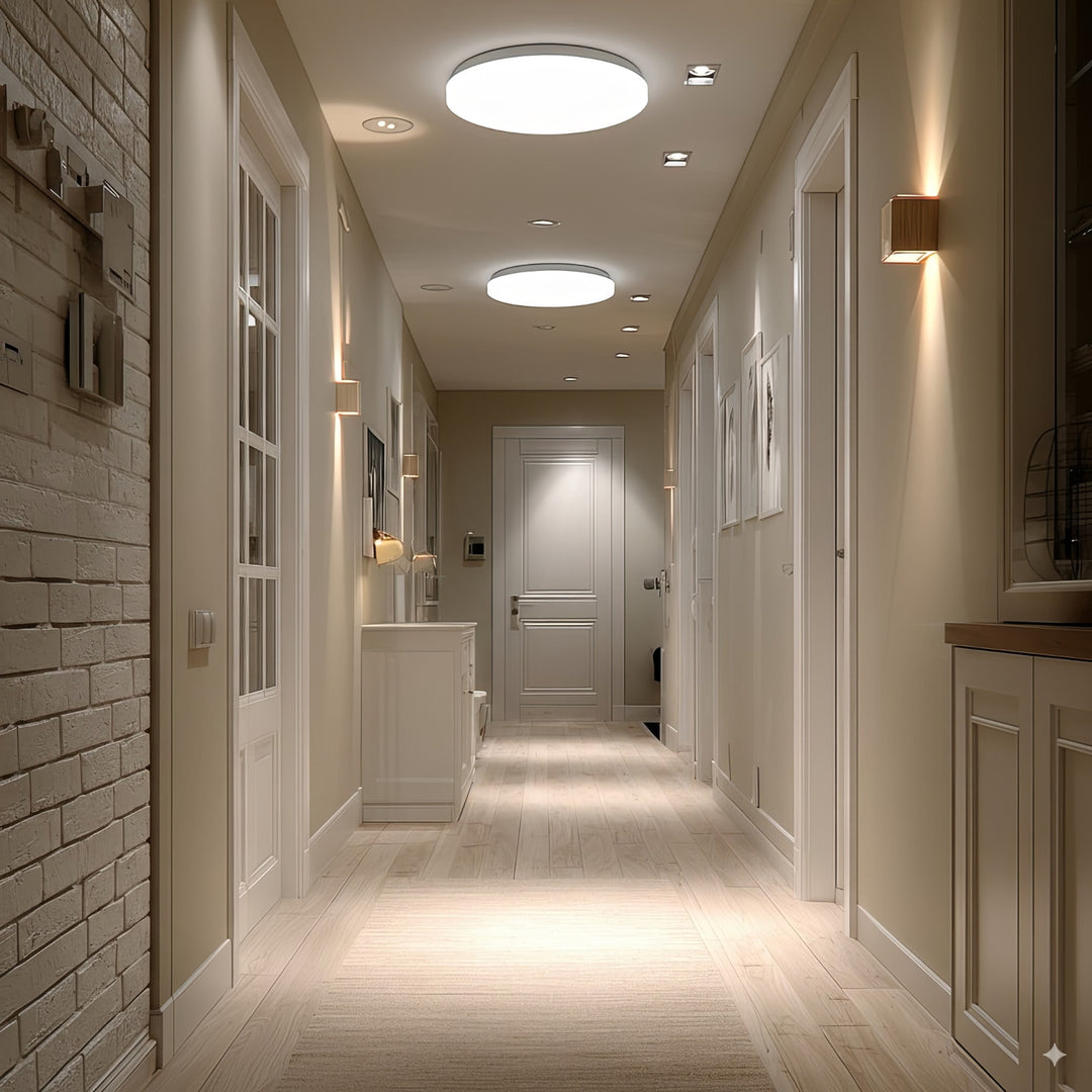 Maclean LED-Sensor-Deckenleuchte, Mikrowellensensor 5,8GHz, 4000K, 12W, 950lm, IP44, MCE347