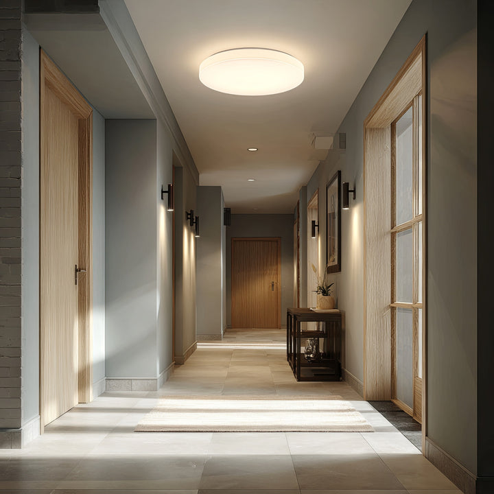 Maclean LED-Sensor-Deckenleuchte, Mikrowellensensor 5,8GHz, 4000K, 12W, 950lm, IP44, MCE347