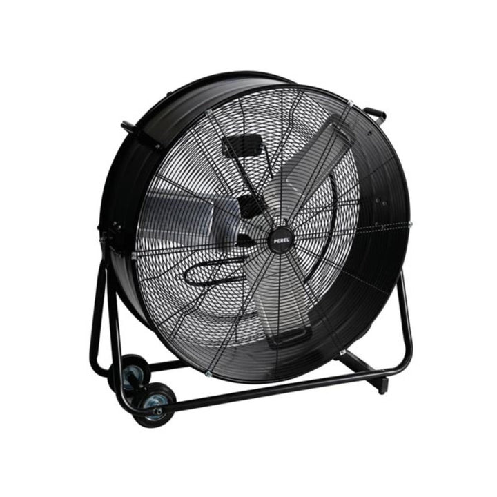 Großer Bodenventilator 75 cm Metall schwarz höhenverstellbar