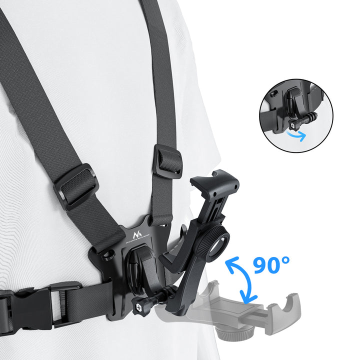 Maclean Sports Phone Harness, universal, für Handy, Kamera, GoPro und andere Kameras, schwenkbare Halterung, MC-294