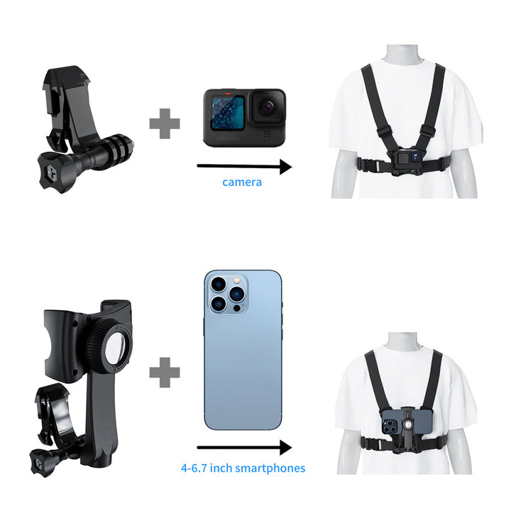 Maclean Sports Phone Harness, universal, für Handy, Kamera, GoPro und andere Kameras, schwenkbare Halterung, MC-294