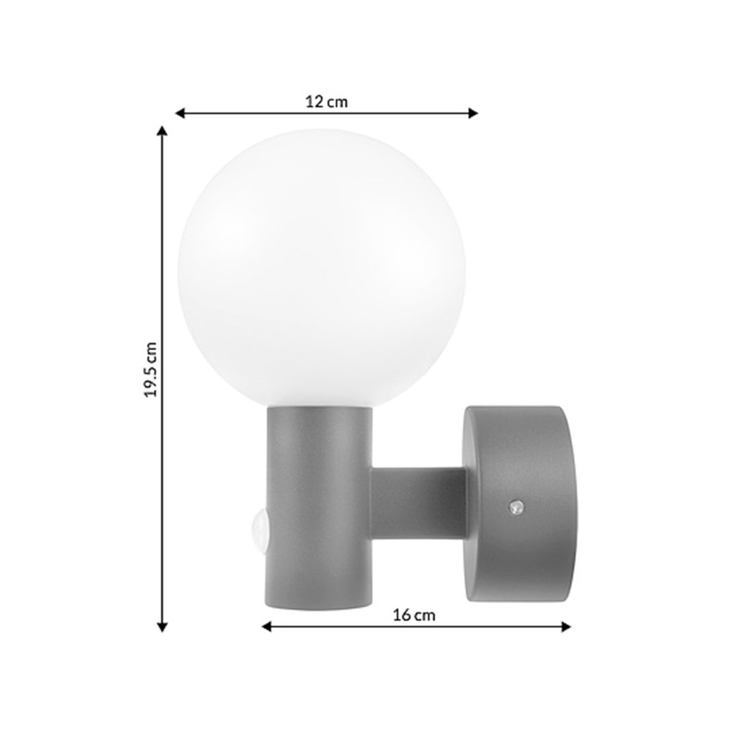 Maclean PIR Bewegungsmelder LED Lampe grau 15W IP65 1600lm 4000K