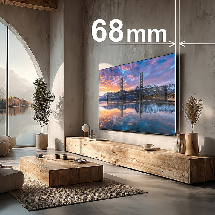 Maclean TV-Halterung, max VESA 600x400, 32-90", 80kg, Neigungsverstellung +15°~-15°, MC-421