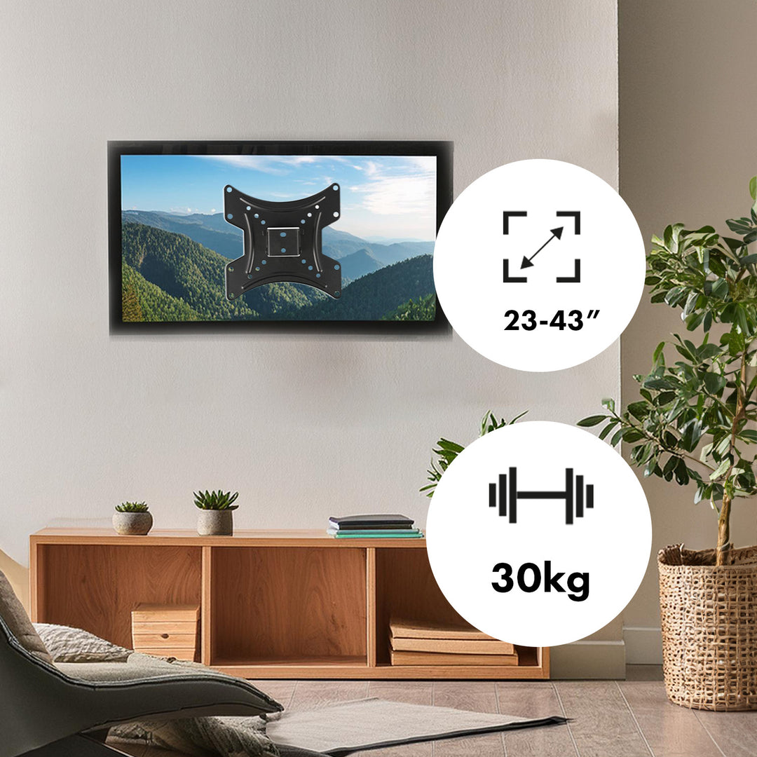 Maclean-Halterung für TV oder Monitor, max. VESA 200x200, 23-43", 30kg, schwarz, MC-414