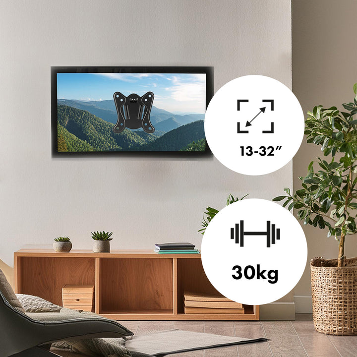 Maclean-Halterung für TV oder Monitor, max. VESA 100x100, 13-32", 30kg, schwarz, MC-416