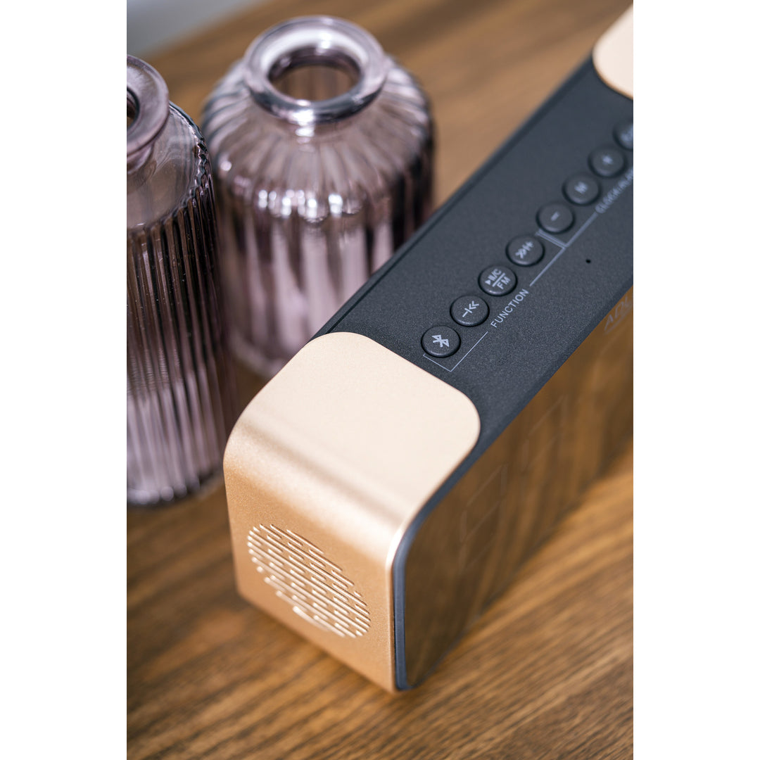 Adler AD 1190 Copper kabelloser Radiowecker mit LED-Display und Bluetooth-Funktion