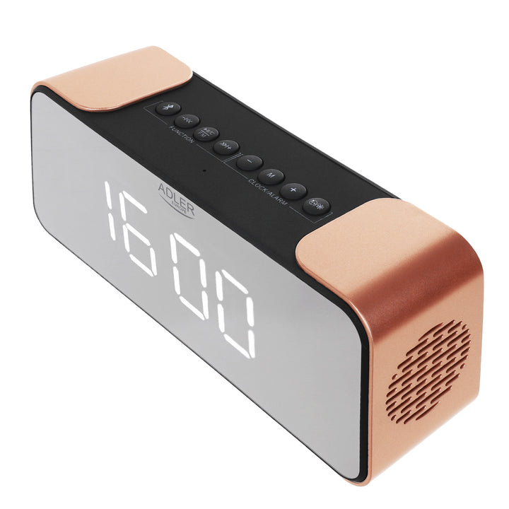 Adler AD 1190 Copper kabelloser Radiowecker mit LED-Display und Bluetooth-Funktion