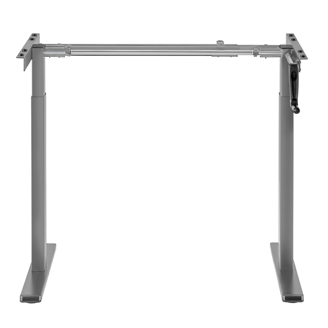 Maclean-Schreibtisch, manuelle Höhenverstellung, ohne Platte, zum Stehen und Sitzen, max. 60kg, max. Höhe 120cm, MC-790NG