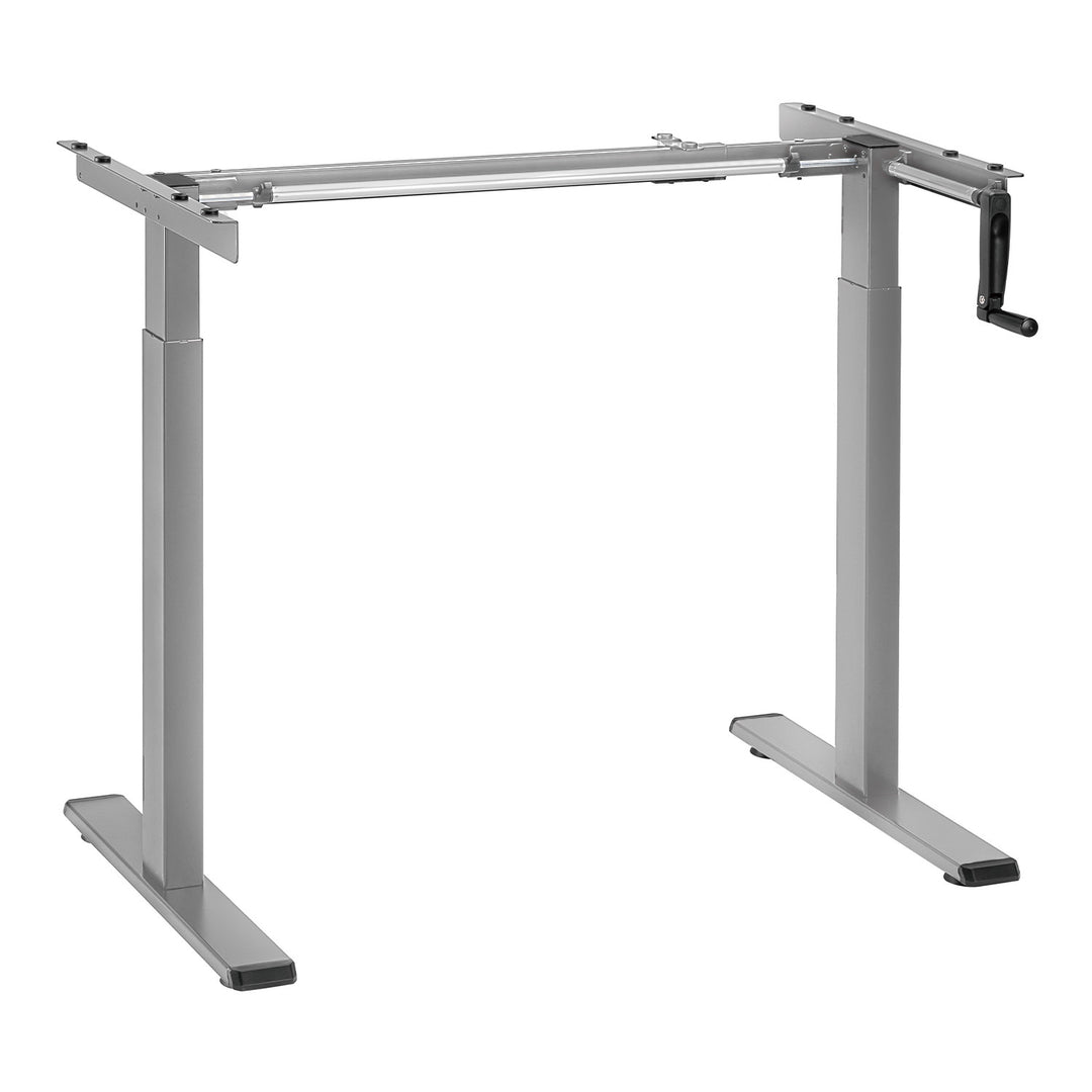 Maclean-Schreibtisch, manuelle Höhenverstellung, ohne Platte, zum Stehen und Sitzen, max. 60kg, max. Höhe 120cm, MC-790NG