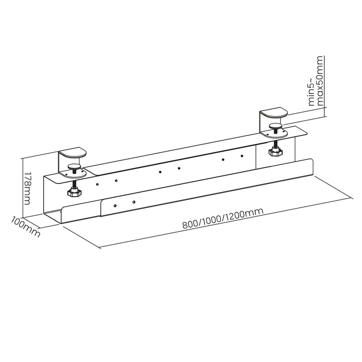 Maclean Untertisch-Kabelorganizer  Untertisch-Kabelorganisation, 5kg max, MC-333
