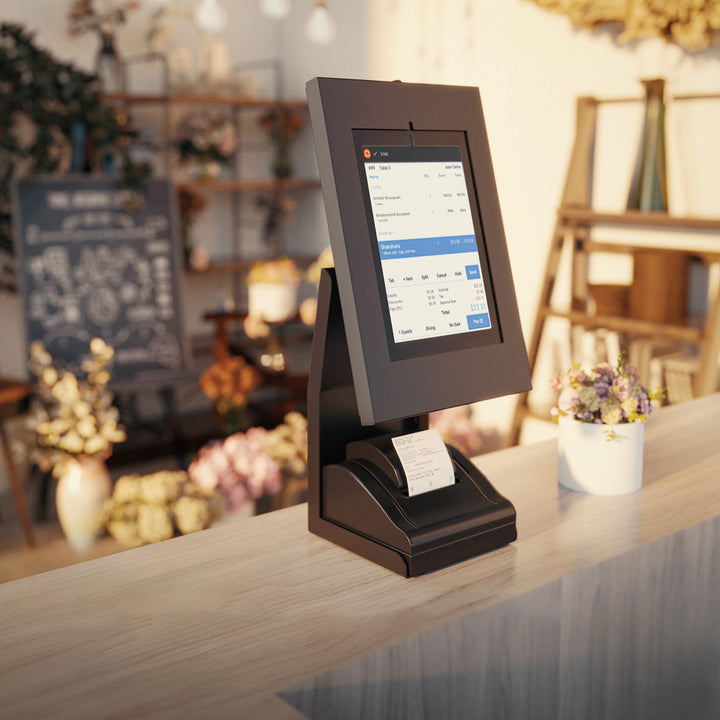 Maclean POS-Ständer für Tablet und Fiskaldrucker, 1kg max, MC-336