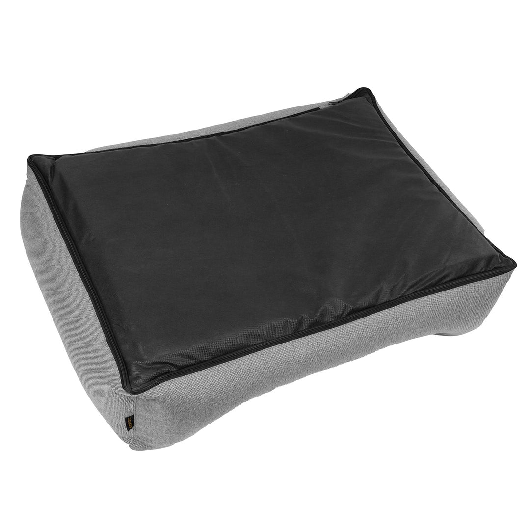 Tierbett Mestizo-Lager, 100x75 cm, hellgrau mit weißer Umrandung, SMTF-GRA-W-3