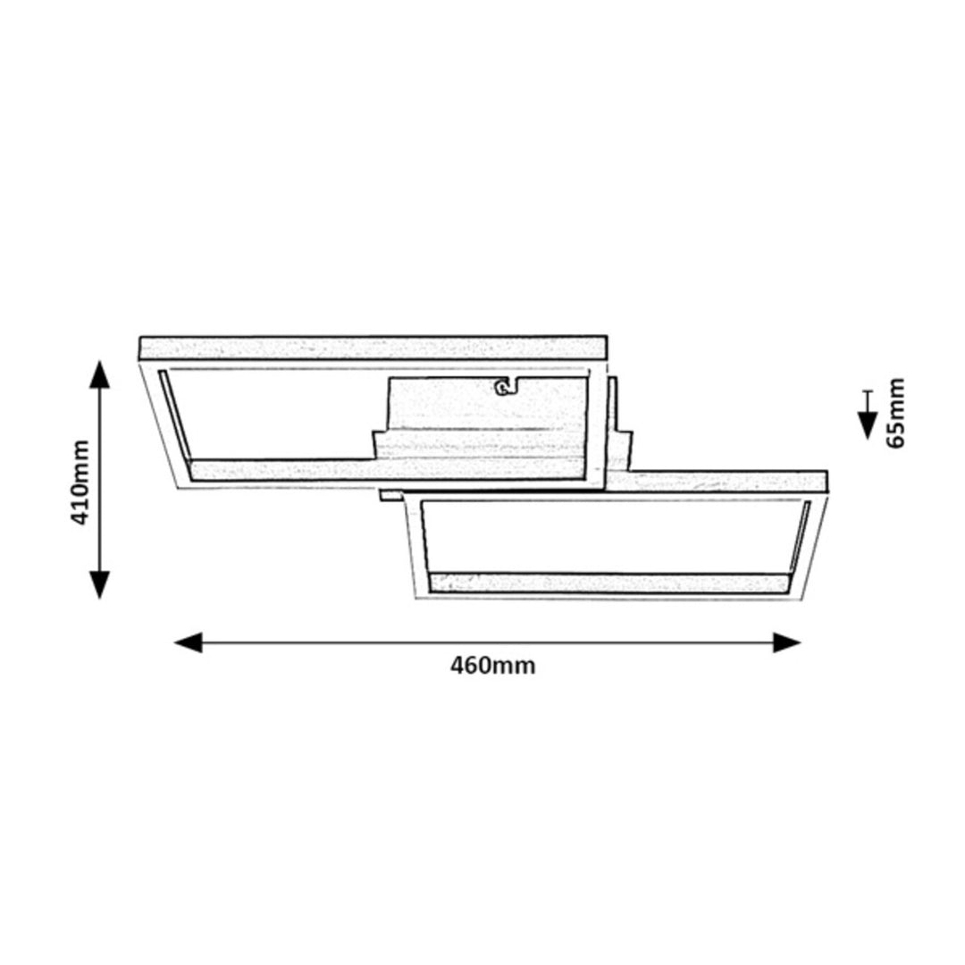 Rabalux, Deckenleuchte, LED 40W, schwarz, Fernbedienung, Ludano