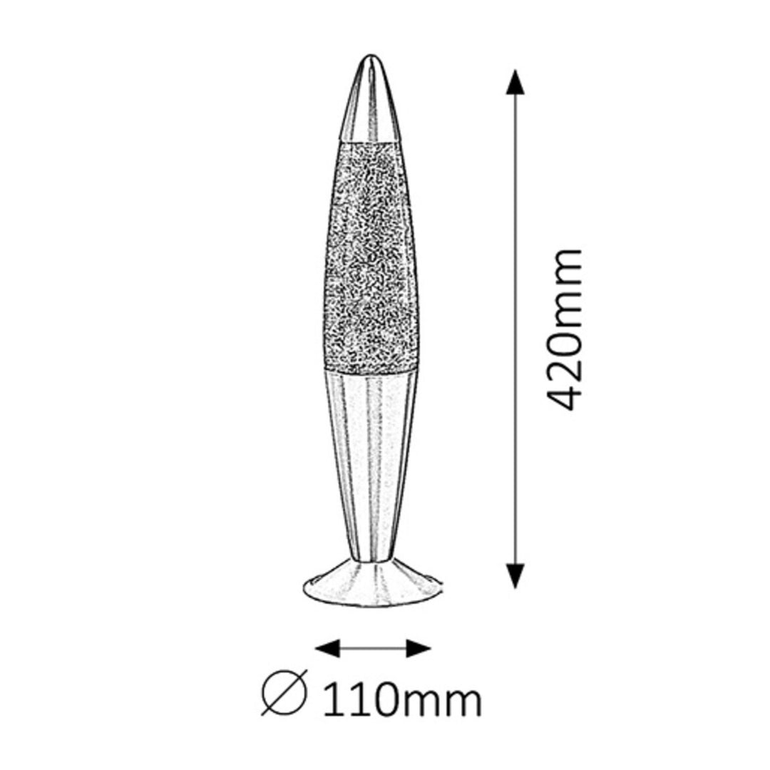 Rabalux Lampe, Typ Lava, mit Glitter, 25W, grün, Glitter