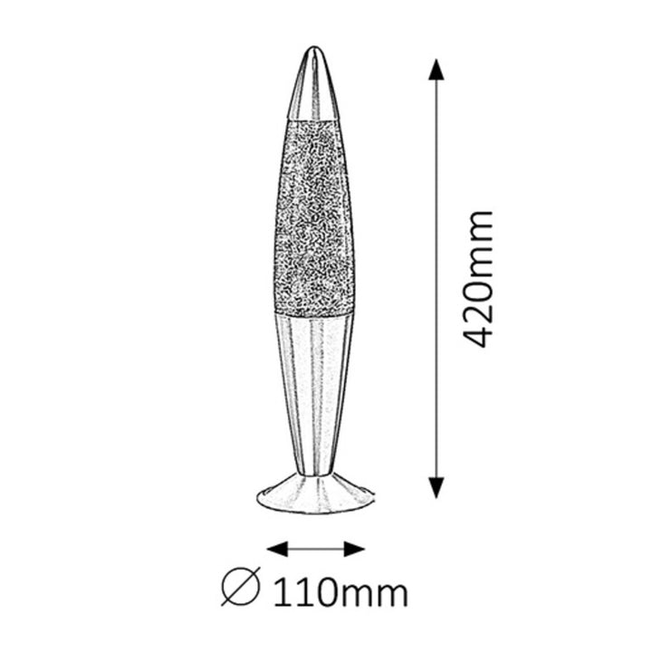 Rabalux Lampe, Typ Lava, mit Glitter, 25W, grün, Glitter