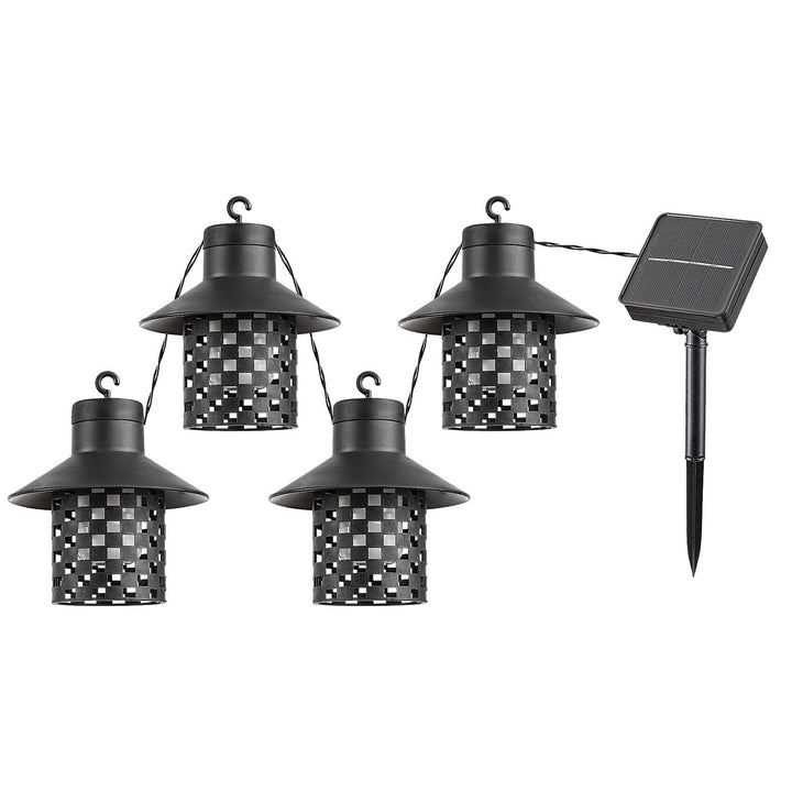 Rabalux Solarlampen, 4 Leuchten, außen, IP44, schwarz, Ximpu