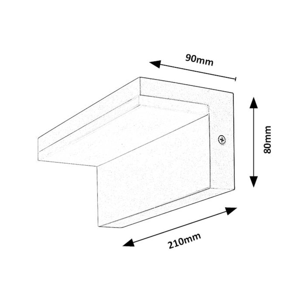 Rabalux, Wandleuchte, außen, LED, 10W, IP54, weiß, Zaragoza