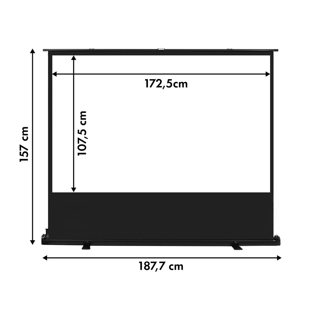 Tragbare Projektionswand Maclean, kompakt, Bodenprojektionswand, 80", 16:10, MC-212