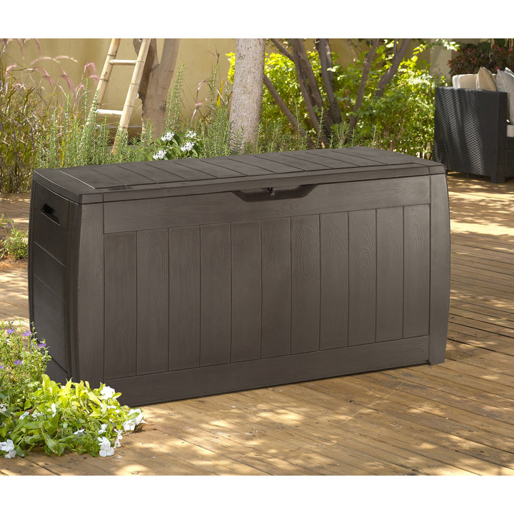 Keter Gartenbox, Aufbewahrungsbox, Fassungsvermögen 270l, braun, Hollywood