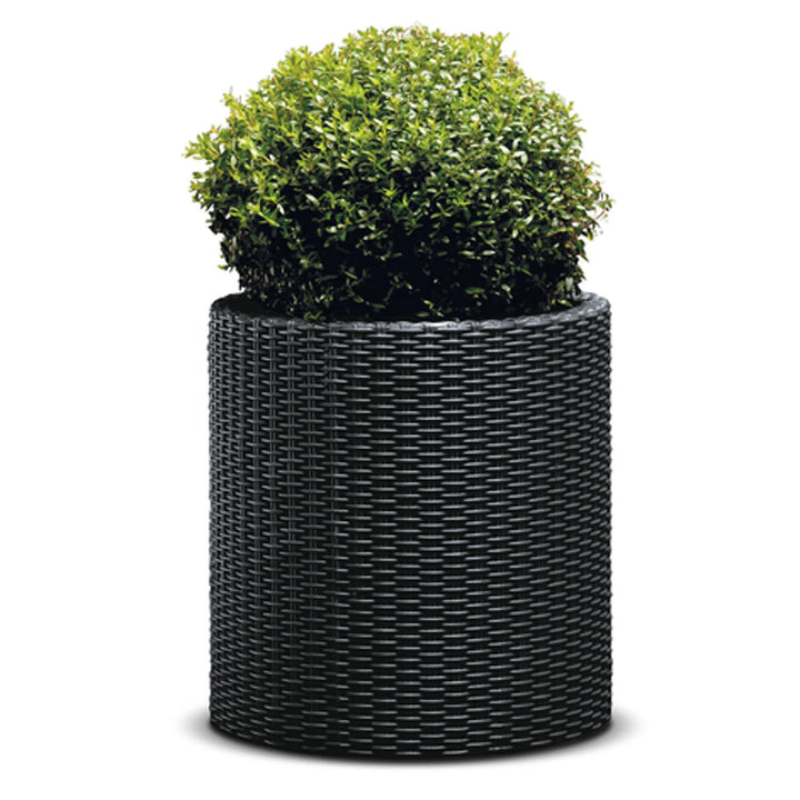 Keter Blumentopf, rund, Durchmesser 36 cm, anthrazit, Cylinder Planter M