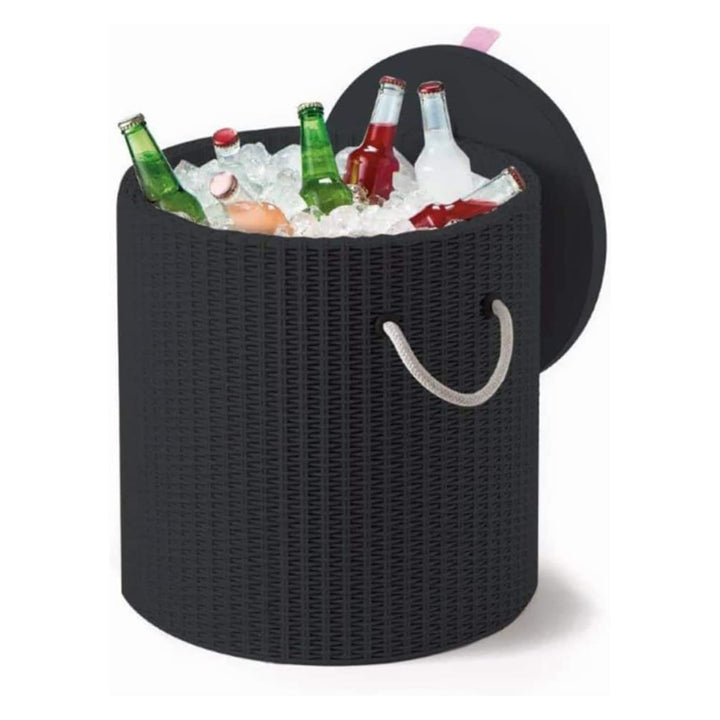 Keter Tisch mit Ablage, Sitz, anthrazit, Cool Stool