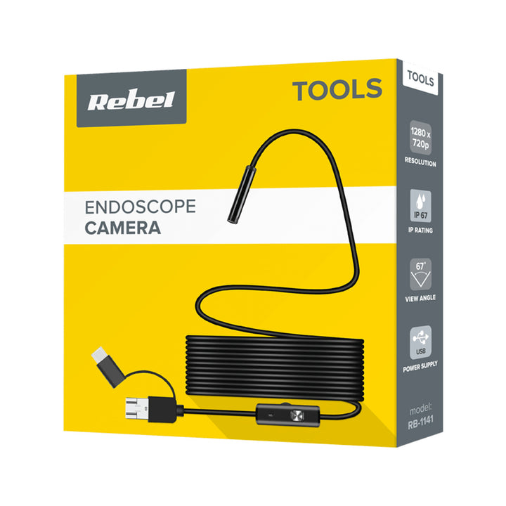 Endoskop-Inspektionskamera RB-1141 USB Micro + USB Typ C 720p Rebel