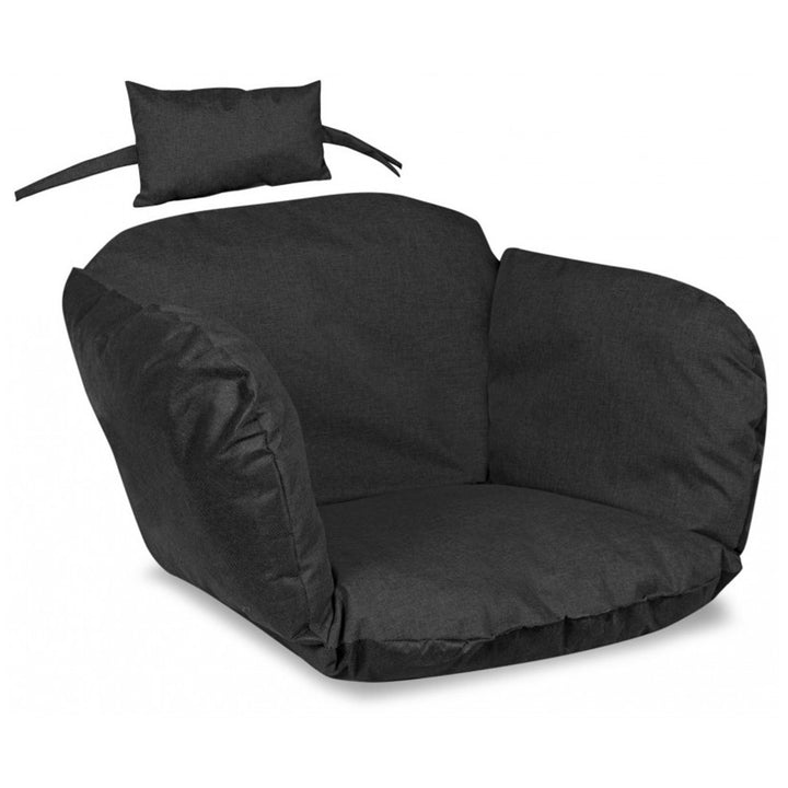 Gartenkissen 112x113 cm für Storchennest Hängesessel wasserdicht schwarz