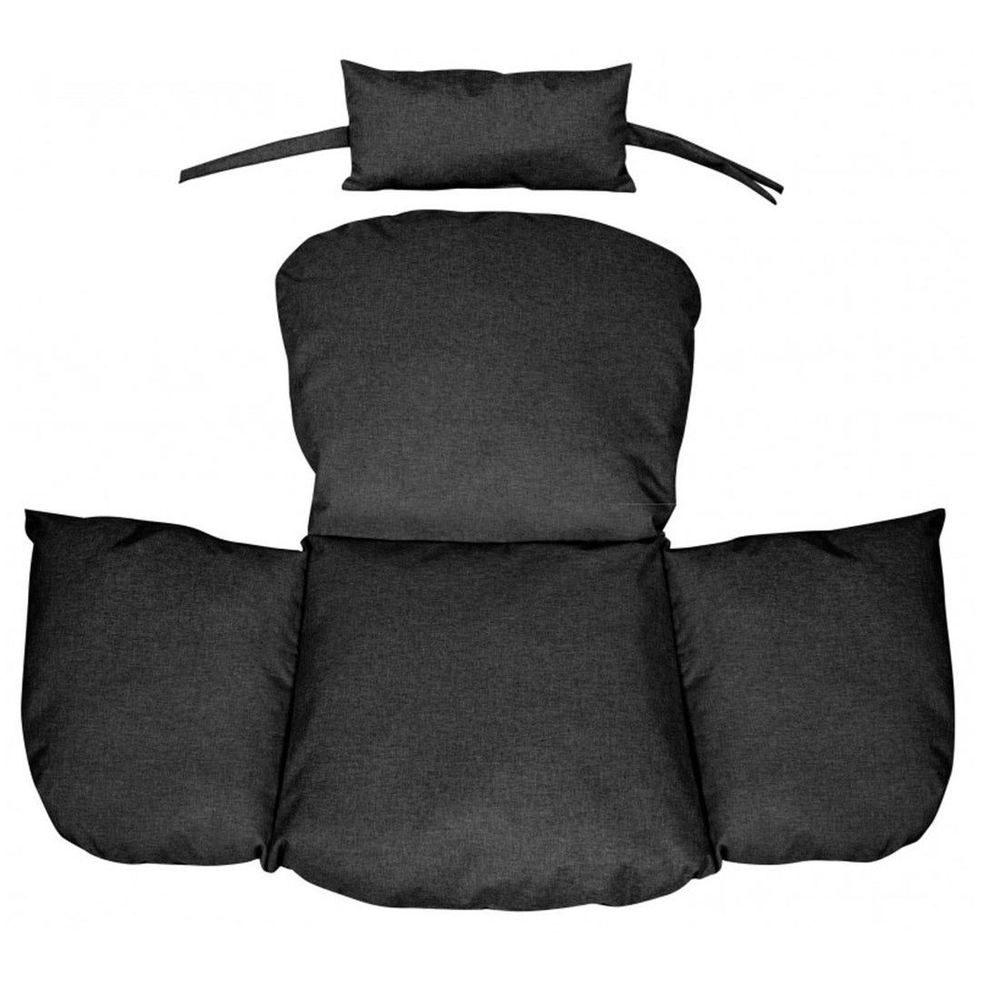 Gartenkissen 112x113 cm für Storchennest Hängesessel wasserdicht schwarz