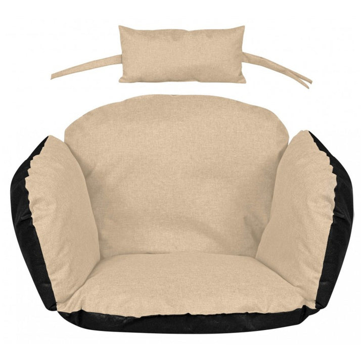 Gartenkissen 112x113 cm für Storchennest Hängesessel wasserdicht beige