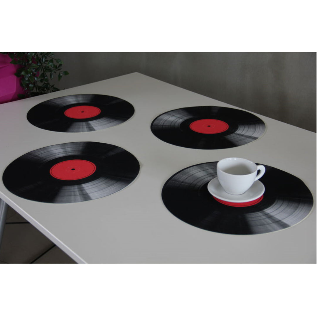 Bertoni Tischuntersetzer-Set, 4-teilig, rund, 33 cm, Vinyl