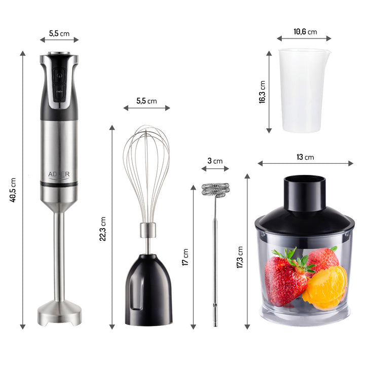 Stabmixer Adler, 20 Geschwindigkeiten, 1800W, Turbo-Funktion, AD 4627