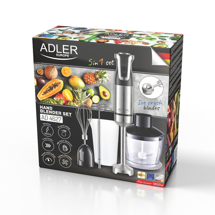 Stabmixer Adler, 20 Geschwindigkeiten, 1800W, Turbo-Funktion, AD 4627